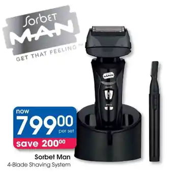 Clicks Sorbet Man 4-Blade Shaving System offer