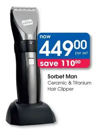 Clicks Sorbet Man Ceramic & Titanium Hair Clipper offer