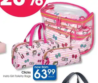 Clicks Clicks Insta Girl Toiletry Bags offer