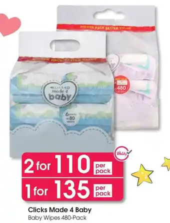 Clicks Clicks Made 4 Baby Baby Wipes offer