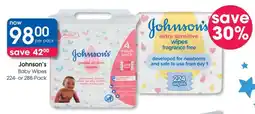 Clicks Johnson's Baby Wipes offer