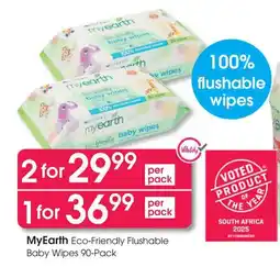 Clicks MyEarth Eco-Friendly Flushable Baby Wipes offer