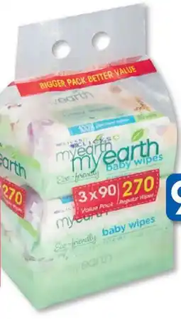 Clicks MyEarth Eco-Friendly Flushable Baby Wipes offer
