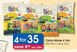 Clicks Clicks Made 4 Tots Mini Rice Cakes offer