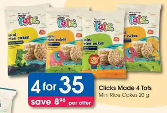 Clicks Clicks Made 4 Tots Mini Rice Cakes offer