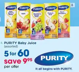 Clicks PURITY Baby Juice offer
