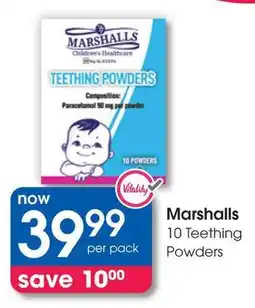 Clicks Marshalls 10 Teething Powders offer