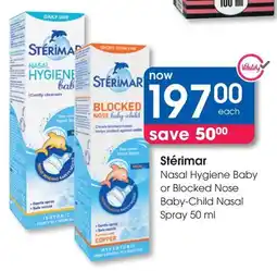 Clicks Stérimar Nasal Hygiene Baby or Blocked Nose Baby-Child Nasal Spray offer