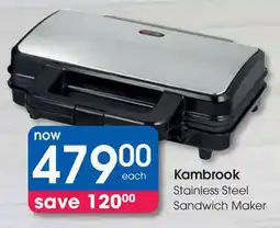Clicks Kambrook Stainless Steel Sandwich Maker offer