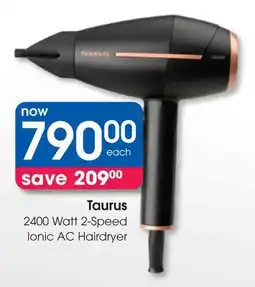 Clicks Taurus 2400 Watt 2-Speed lonic AC Hairdryer offer