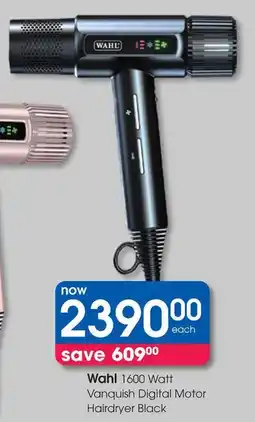 Clicks Wahl 1600 Watt Vanquish Digital Motor Hairdryer Black offer