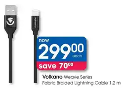 Clicks Volkano Weave Series Fabric Braided Lightning Cable offer