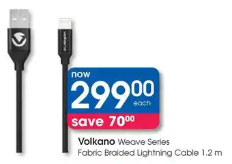 Clicks Volkano Weave Series Fabric Braided Lightning Cable offer