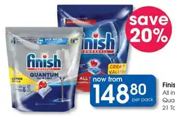 Clicks Finish All in One Reg 56 or Quantum Lemon 21 Tablets offer