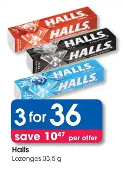 Clicks Halls Lozenges offer