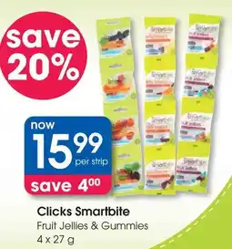 Clicks Clicks Smartbite Fruit Jellies & Gummies offer