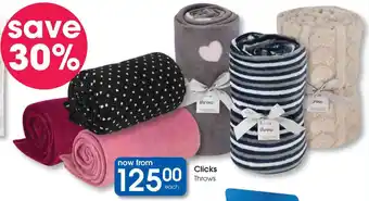 Clicks Clicks Throws offer