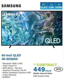 Incredible Connection SAMSUNG 65-Inch QLED 4K-65Q60D offer