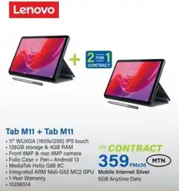 Incredible Connection Lenovo Tab M11 + Tab M11 offer