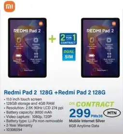 Incredible Connection Redmi Pad 2 128G + Redmi Pad 2 128G offer