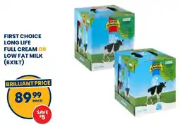 Econo Foods First choice long life full cream or low fat milk offer