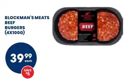 Econo Foods Blockman's meats beef burgers offer