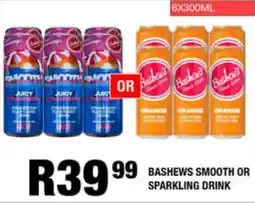 Take 'n Pay Bashews smooth or sparkling drink offer