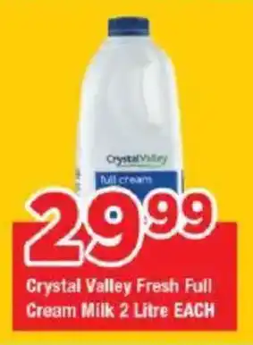 OK Grocer Crystal Valley Fresh Full Cream Milk offer