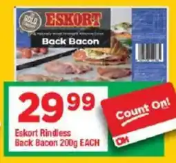 OK Grocer Eskort Rindless Back Bacon offer