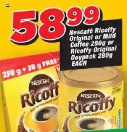 OK Grocer Nescafé Ricoffy Original or Mild Coffee or Ricoffy Original Doypack offer