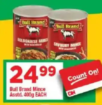 OK Grocer Bull Brand Mince Asstd. offer