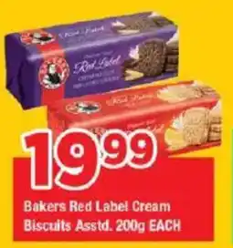 OK Grocer Bakers Red Label Cream Biscuits Asstd. offer