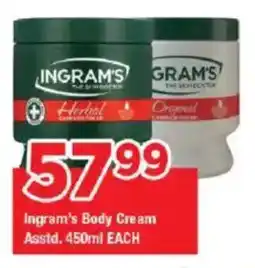 OK Grocer Ingram's Body Cream Asstd. offer