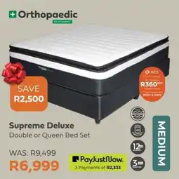 The Bed Shop Orthopaedic Supreme Deluxe Double or Queen Bed Set offer