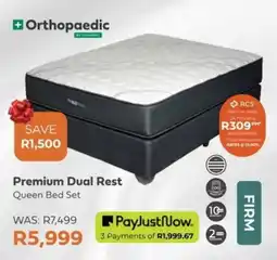 The Bed Shop Orthopaedic Premium Dual Rest Queen Bed Set offer