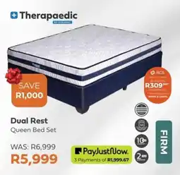 The Bed Shop Therapaedic Dual Rest Queen Bed Set offer