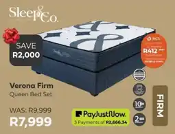 The Bed Shop Sleep & Co Verona Firm Queen Bed Set offer