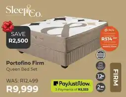 The Bed Shop Sleep & Co Portofino Firm Queen Bed Set offer