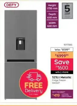 Bradlows Defy Metallic Fridge Freezer offer