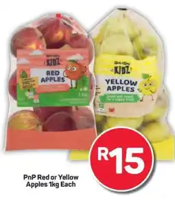 Pick n Pay PnP Red or Yellow Apples 1kg Each offer