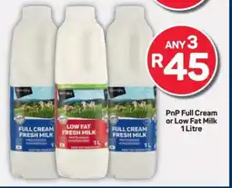 Pick n Pay PnP Full Cream or Low Fat Milk 1 Litre offer