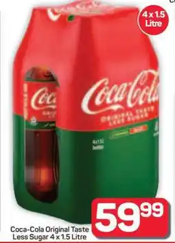 Pick n Pay Hypermarket Coca-Cola Original Taste Less Sugar 4 x 1.5 Litre offer