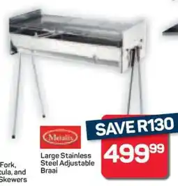 Pick n Pay Hypermarket Large Stainless Steel Adjustable Braai offer