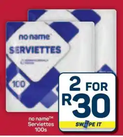 Pick n Pay Hypermarket no name Serviettes 100s offer