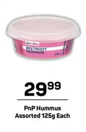 Pick n Pay PnP Hummus Assorted 125g Each offer