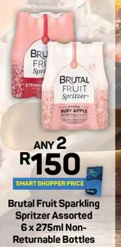 Pick n Pay Brutal Fruit Sparkling Spritzer Assorted 6 x 275ml Non-Returnable Bottles offer