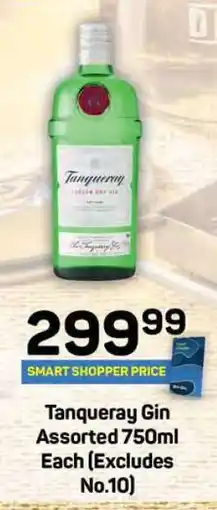 Pick n Pay Tanqueray Gin Assorted 750ml Each (Excludes No.10) offer