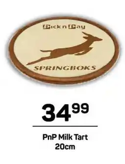Pick n Pay PnP Milk Tart 20cm offer