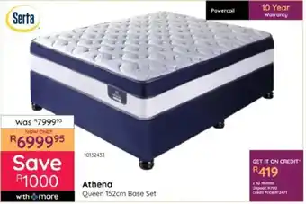 Bradlows Serta Athena Queen 152cm Base Set offer