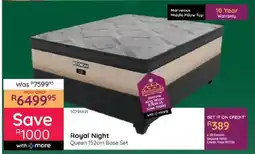 Bradlows Restonic Royal Night Queen 152cm Base Set offer